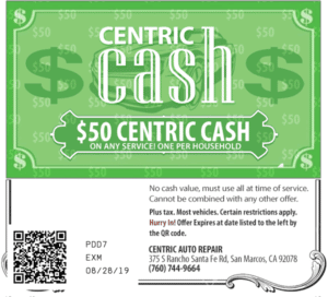 $50 Centric Cash Good towards any repair! Click Link Below to redeem coupon for…